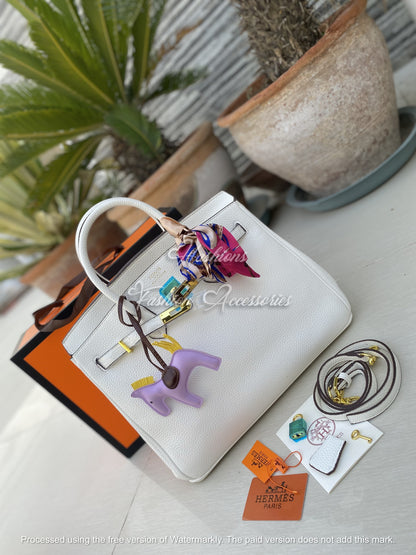 Luxury 35cm Togo Leather Structured Top-Handle Tote Bag (With Strap & Lock Set)