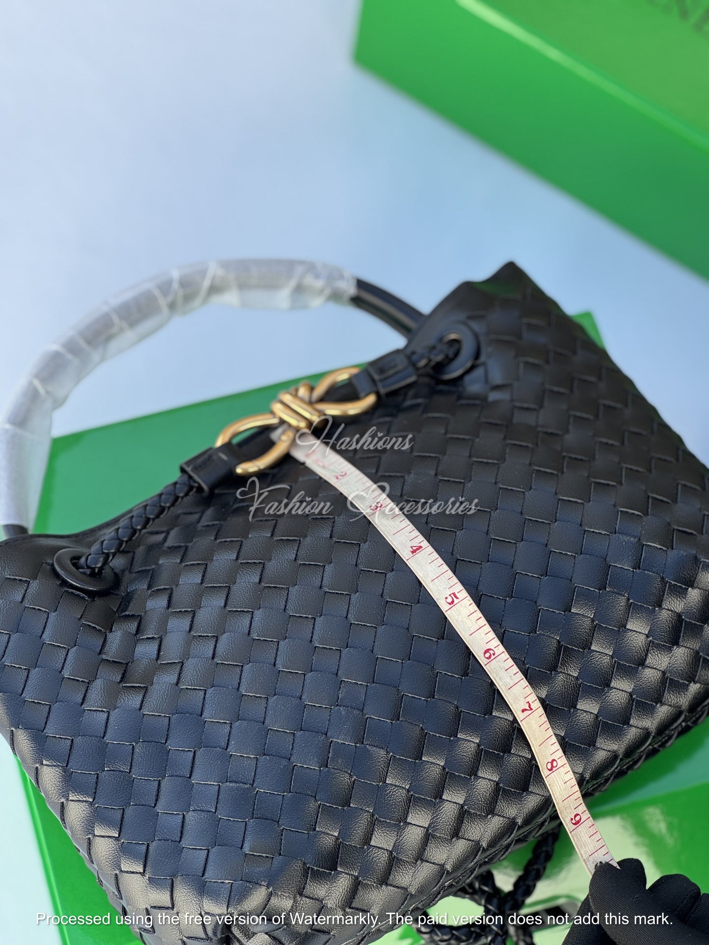 Hand-Woven Leather Knot Tote Bag