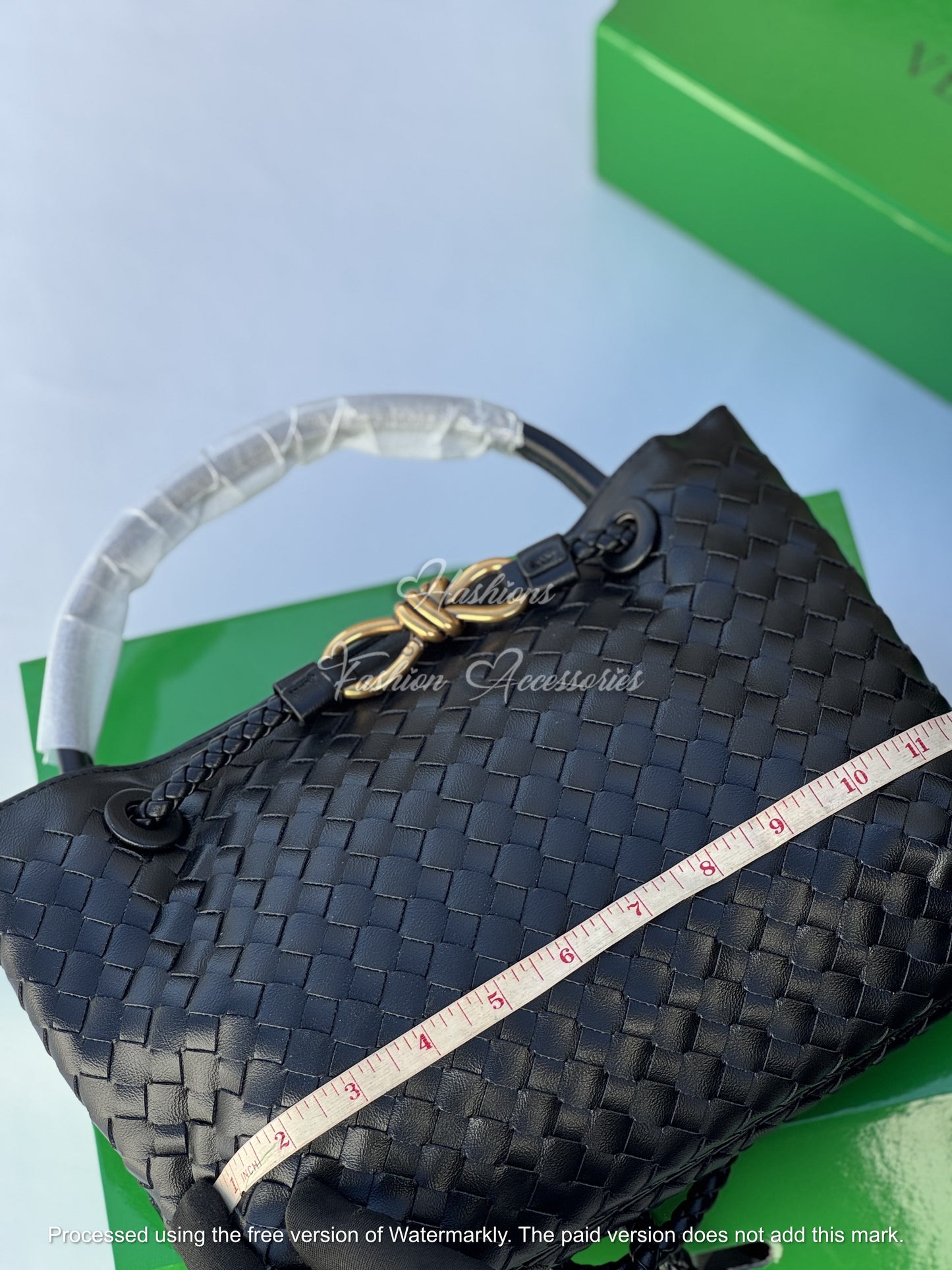 Hand-Woven Leather Knot Tote Bag