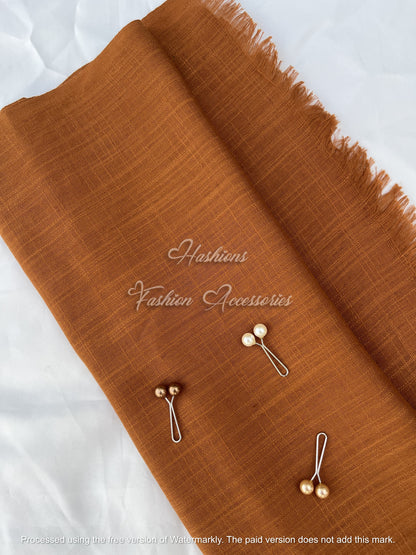 Luxury Turkish Textured Scarf for Women – Soft Fringed Stole | Hashions