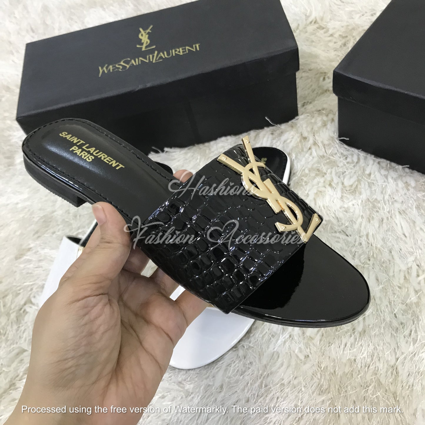 YSL Croc Flats
