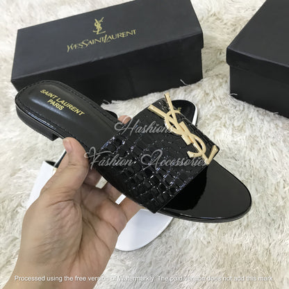 YSL Croc Flats