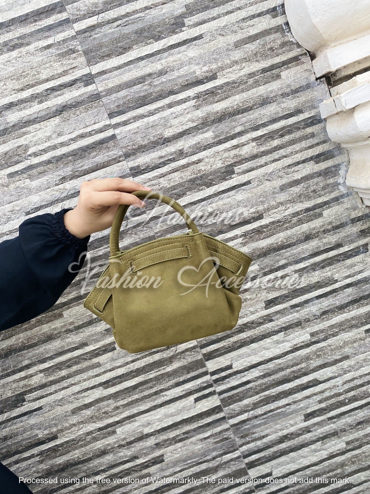 JWPEI Hana Mini Suede Tote Bag