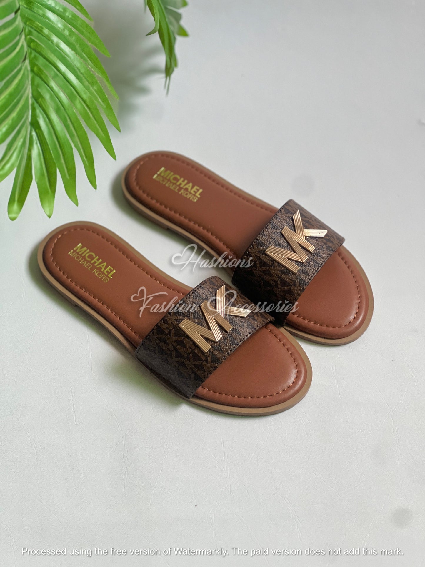 Signature Monogram Chic Slides for Women – Comfort Padded Everyday Flats