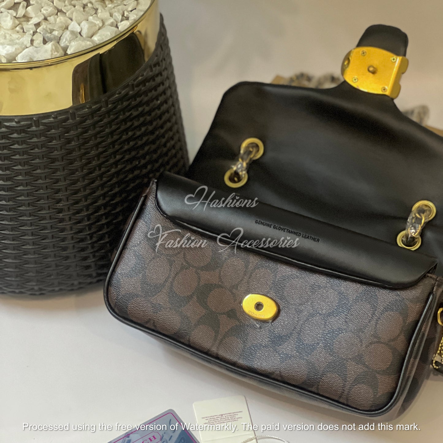 Quilted Chain Shoulder Bag in Signature Canvas – 2 Colors