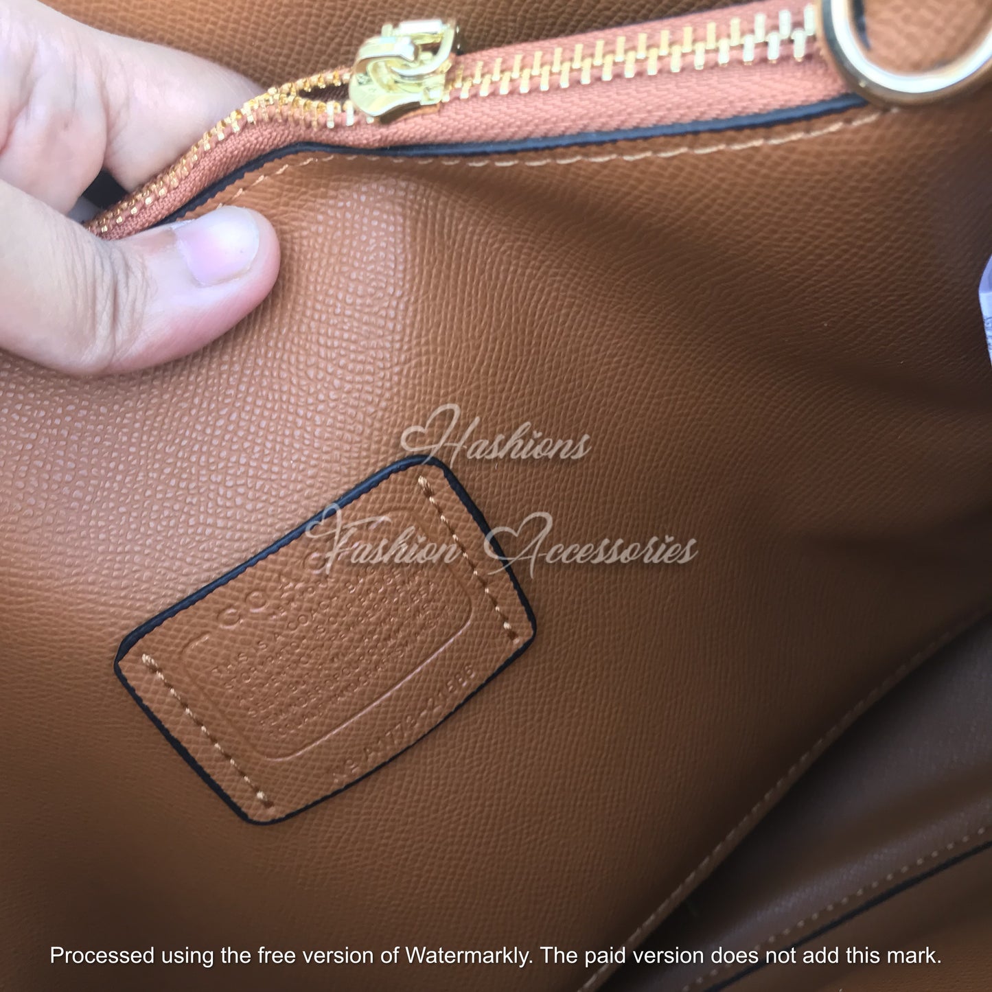 Monogram Leather Tote Bag – Signature Print Shoulder Bag