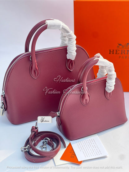 Classic Structured Dome Satchel – Grained Leather Top-Handle Bag with Padlock Detail