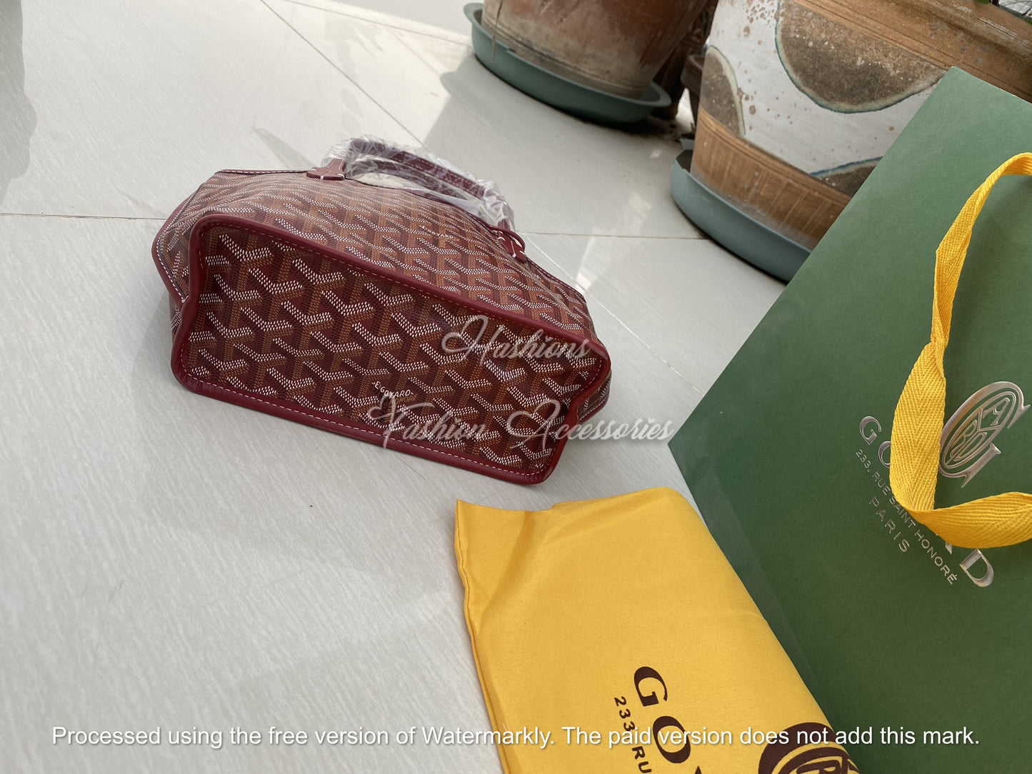 Mini Tote Bag for Women – Geometric Print, Coated Canvas