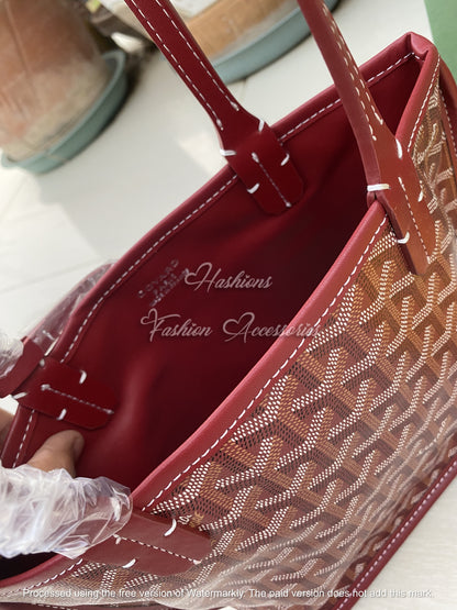 Mini Tote Bag for Women – Geometric Print, Coated Canvas