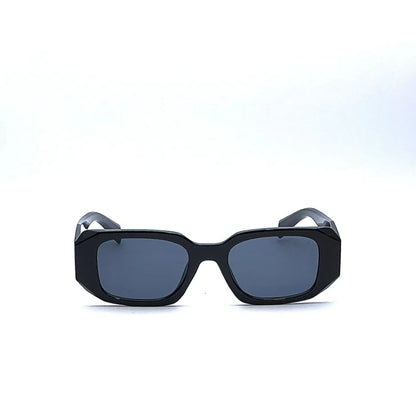 Women’s Rectangular Sunglasses — Black Acetate Frame (Classic Minimal Style)