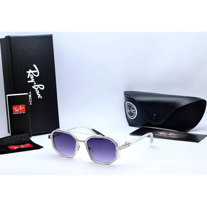 Geometric Square Sunglasses – Dual-Tone Frame UV400 Shades (Multiple Colors)