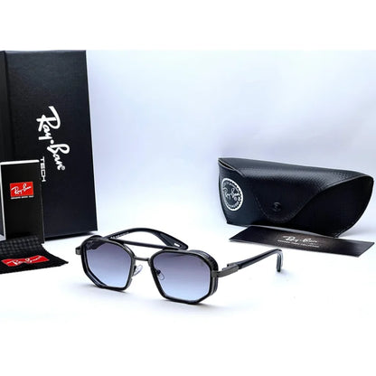 Geometric Square Sunglasses – Dual-Tone Frame UV400 Shades (Multiple Colors)