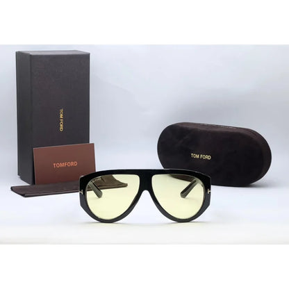 Oversized Chunky Pilot Sunglasses for Men & Women – Premium Black Acetate Frame