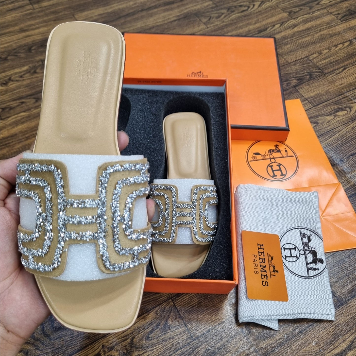 Glitter Top HERMES Flats