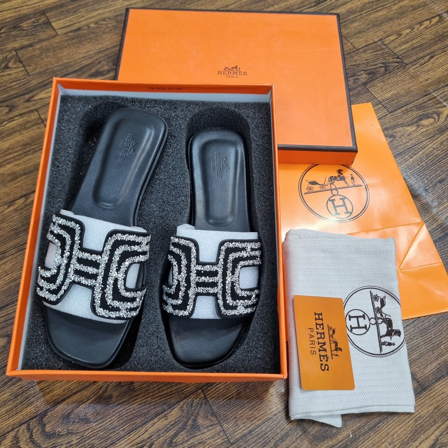 Glitter Top HERMES Flats