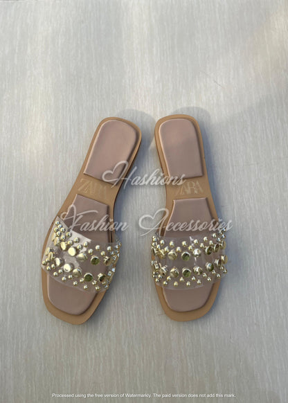 Gold Studs Flats
