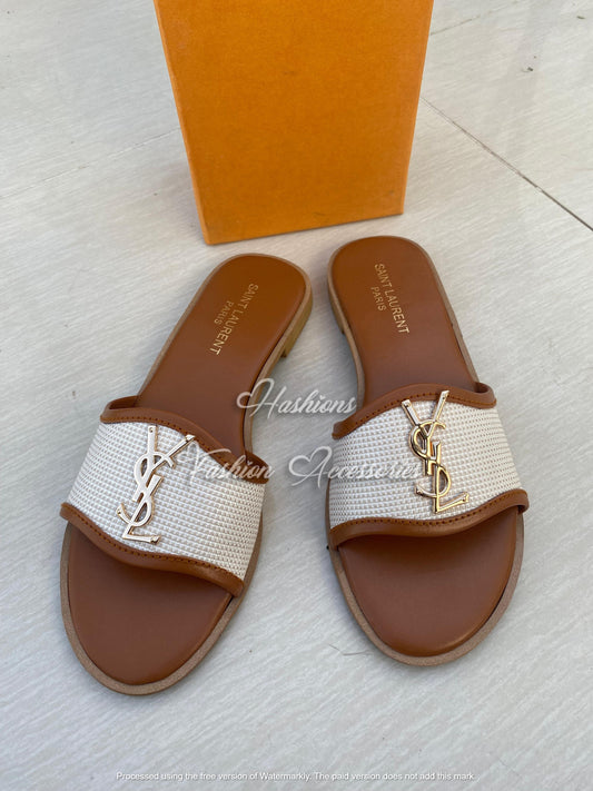 YSL Canvas Flats