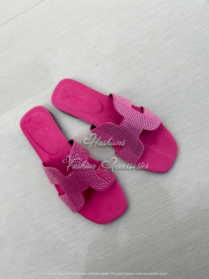 Rhinestone H Flats