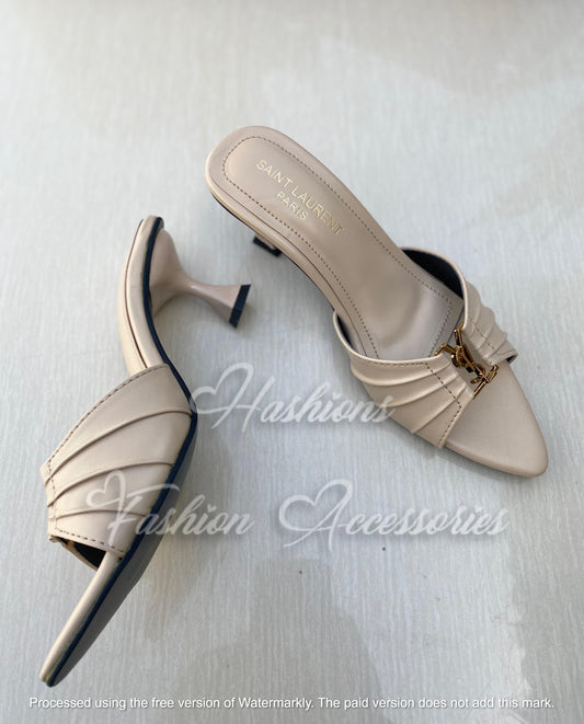 Saint Laurent Paris YSL Monogram Mules