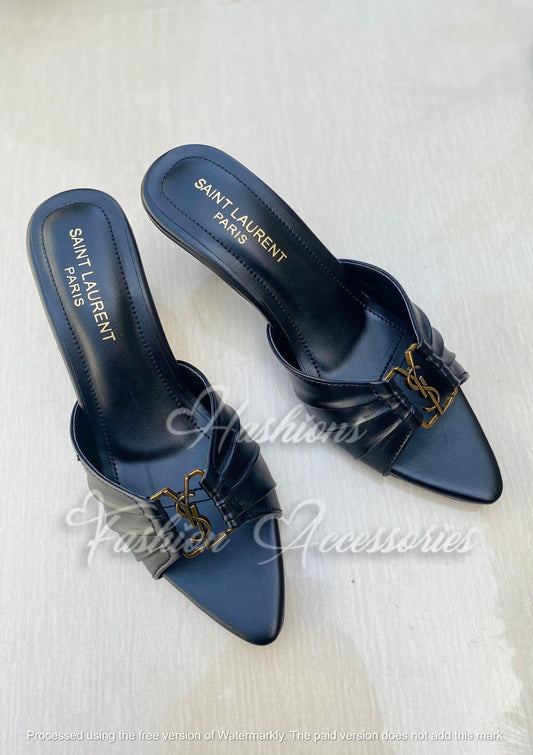 Saint Laurent Paris YSL Monogram Mules