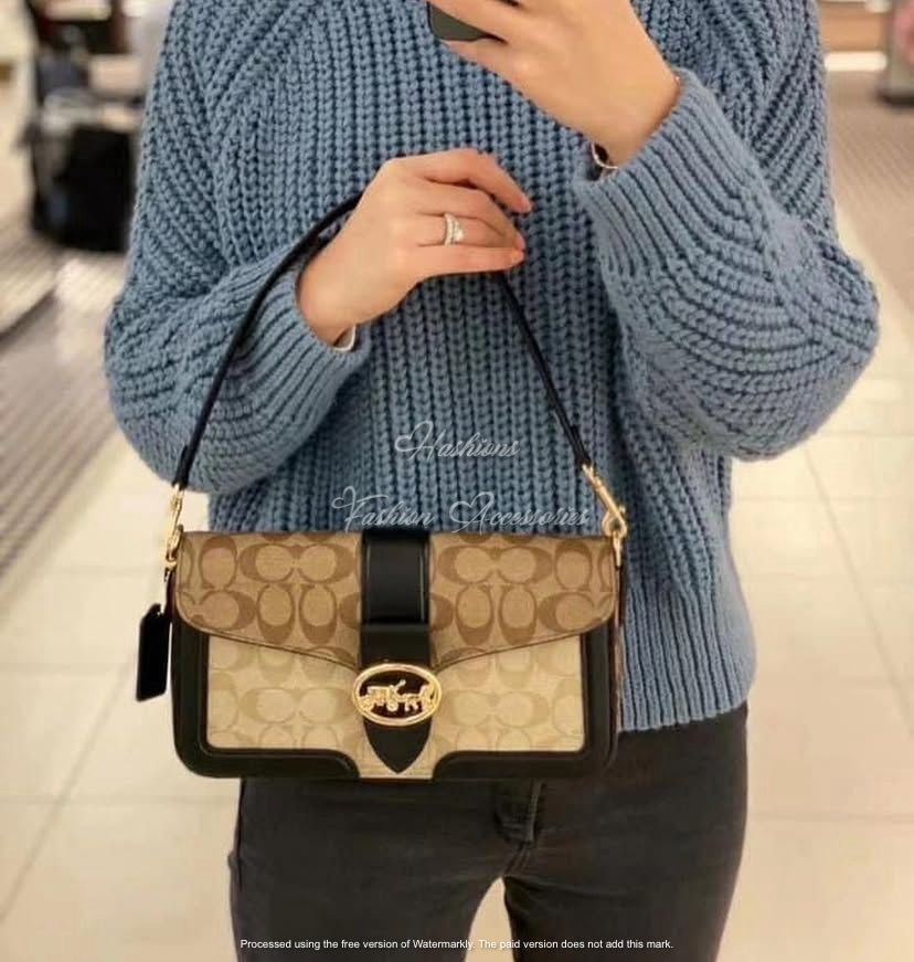 Coach Blocked Signature Canvas Bag