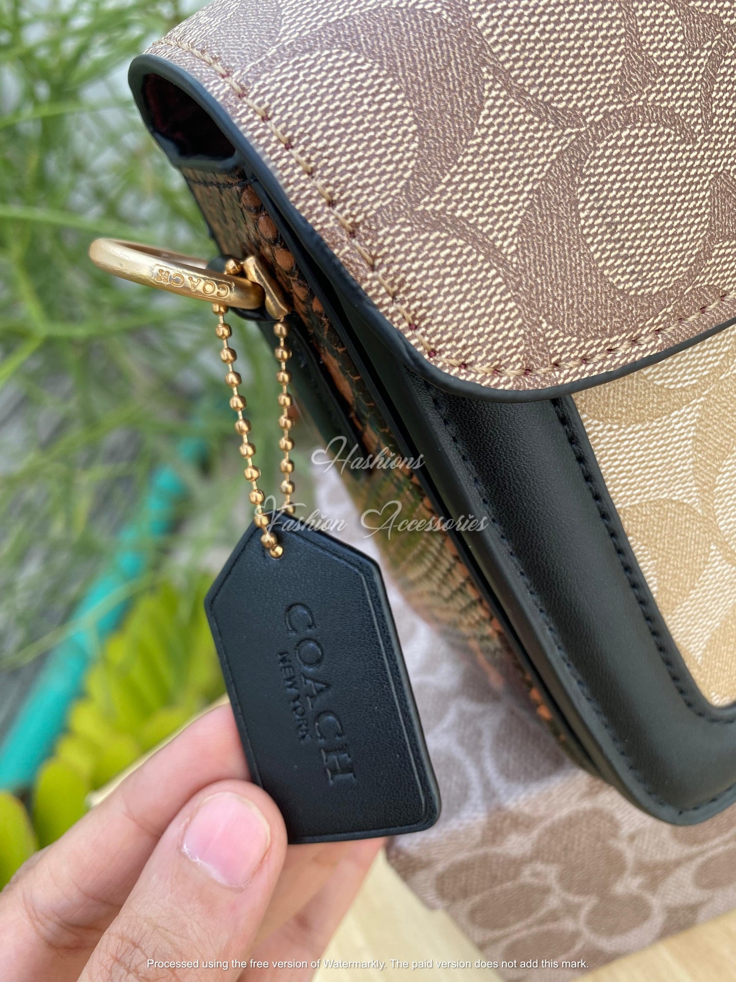 Coach Blocked Signature Canvas Bag