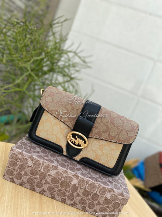 Coach Blocked Signature Canvas Bag