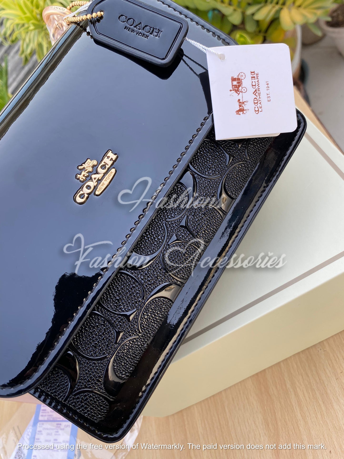 Coach Patent Leather Shoulder Bag
