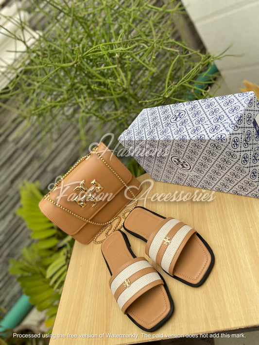 Tory Luxe Slide & Bag Combo