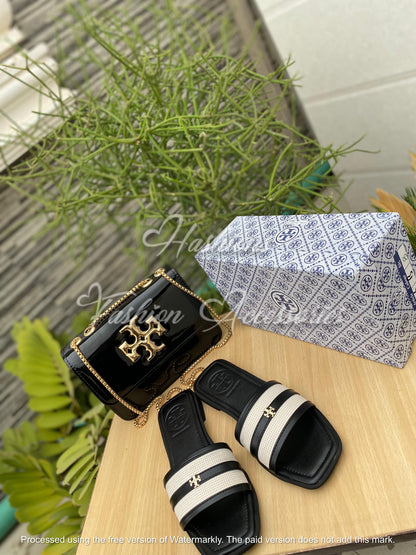 Tory Luxe Slide & Bag Combo