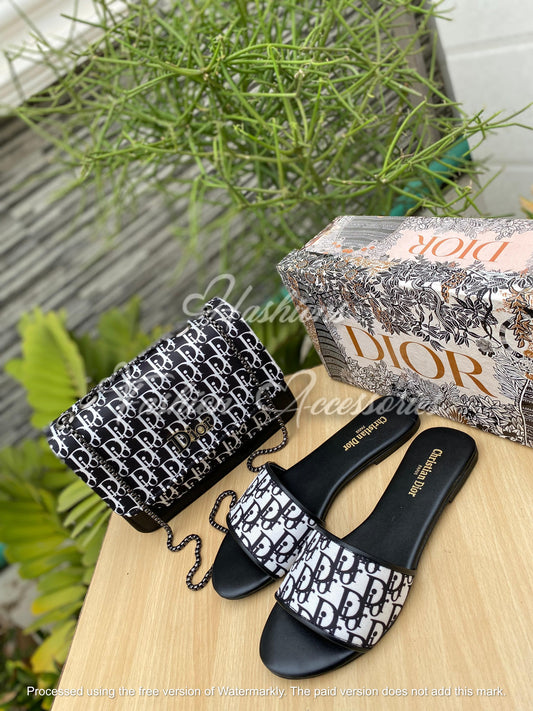 Dior Monogram Duo – Crossbody & Slides Combo
