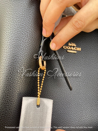 Coach Midnight Black Tote – with Luxe Red Interior