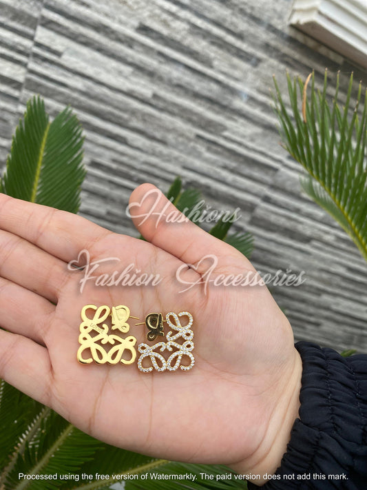 Loewe Gold & Crystal Earrings