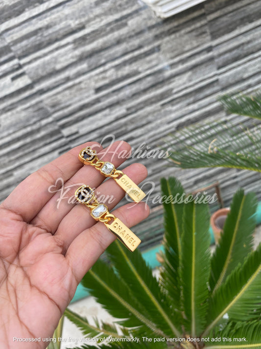 Chanel Logo Earrings