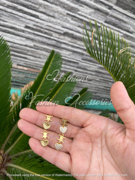 Celine Heart Earrings