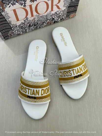 Christian Dior Embroidered Flats