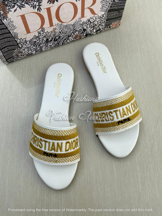 Christian Dior Embroidered Flats