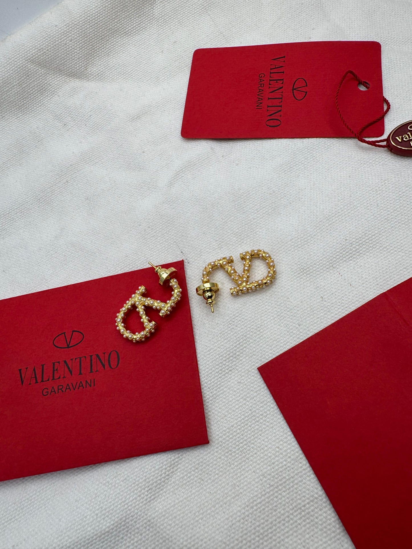 Gold-Plated Pearl Embellished Stud Earrings | Elegant Statement Jewellery for Women