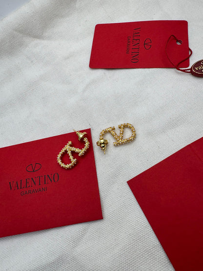 Gold-Plated Pearl Embellished Stud Earrings | Elegant Statement Jewellery for Women