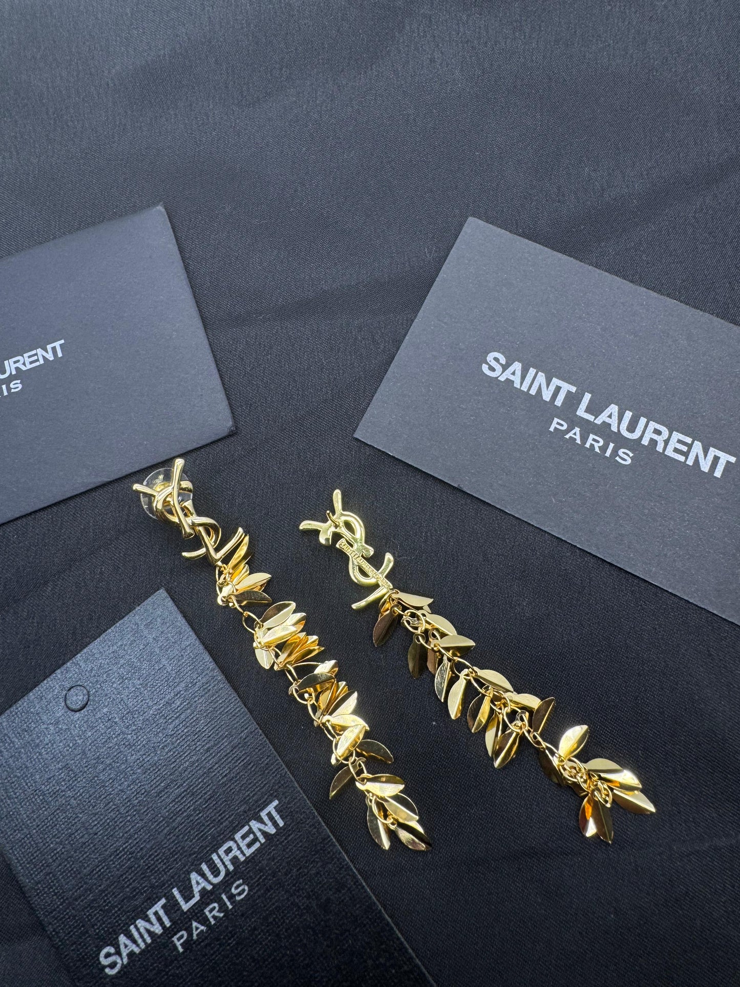 Gold Leaf Drop Earrings | Elegant Long Dangle Statement Jewellery for Women