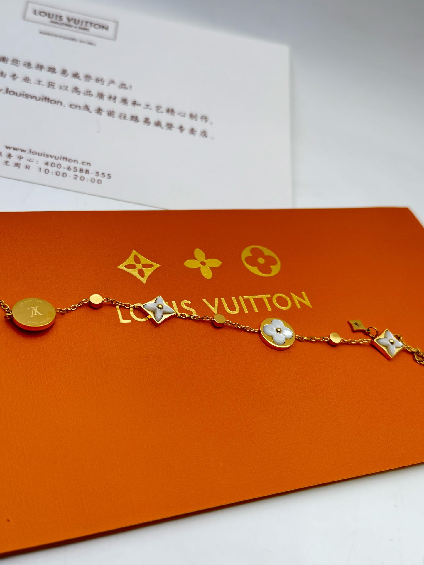 Rose Gold Enamel Clover Charm Bracelet | Minimal Luxury Chain for Women