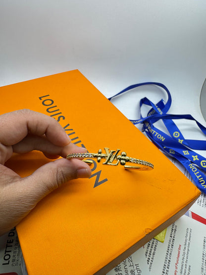 Gold Crystal Bangle | Luxury Adjustable Bangle for Women