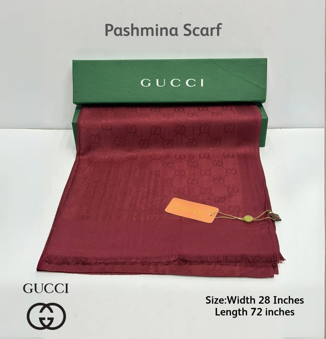 Luxury Pashmina Scarf for Women – Soft Winter Wrap | Elegant Shawl 28x72 Inches