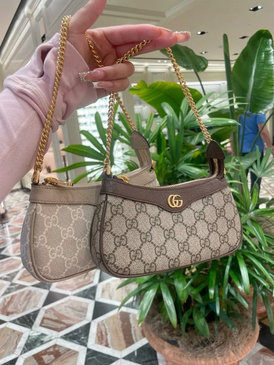 Luxury Canvas Chain Shoulder Bag – Mini Monogram Design