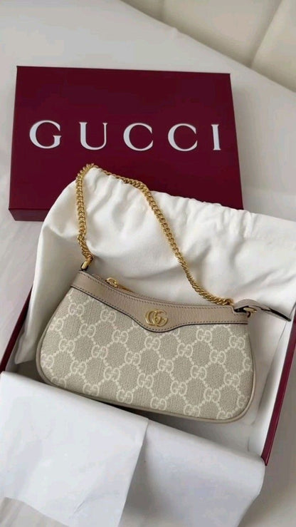 Luxury Canvas Chain Shoulder Bag – Mini Monogram Design