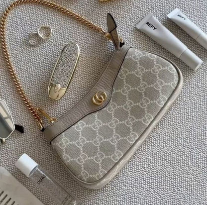 Luxury Canvas Chain Shoulder Bag – Mini Monogram Design