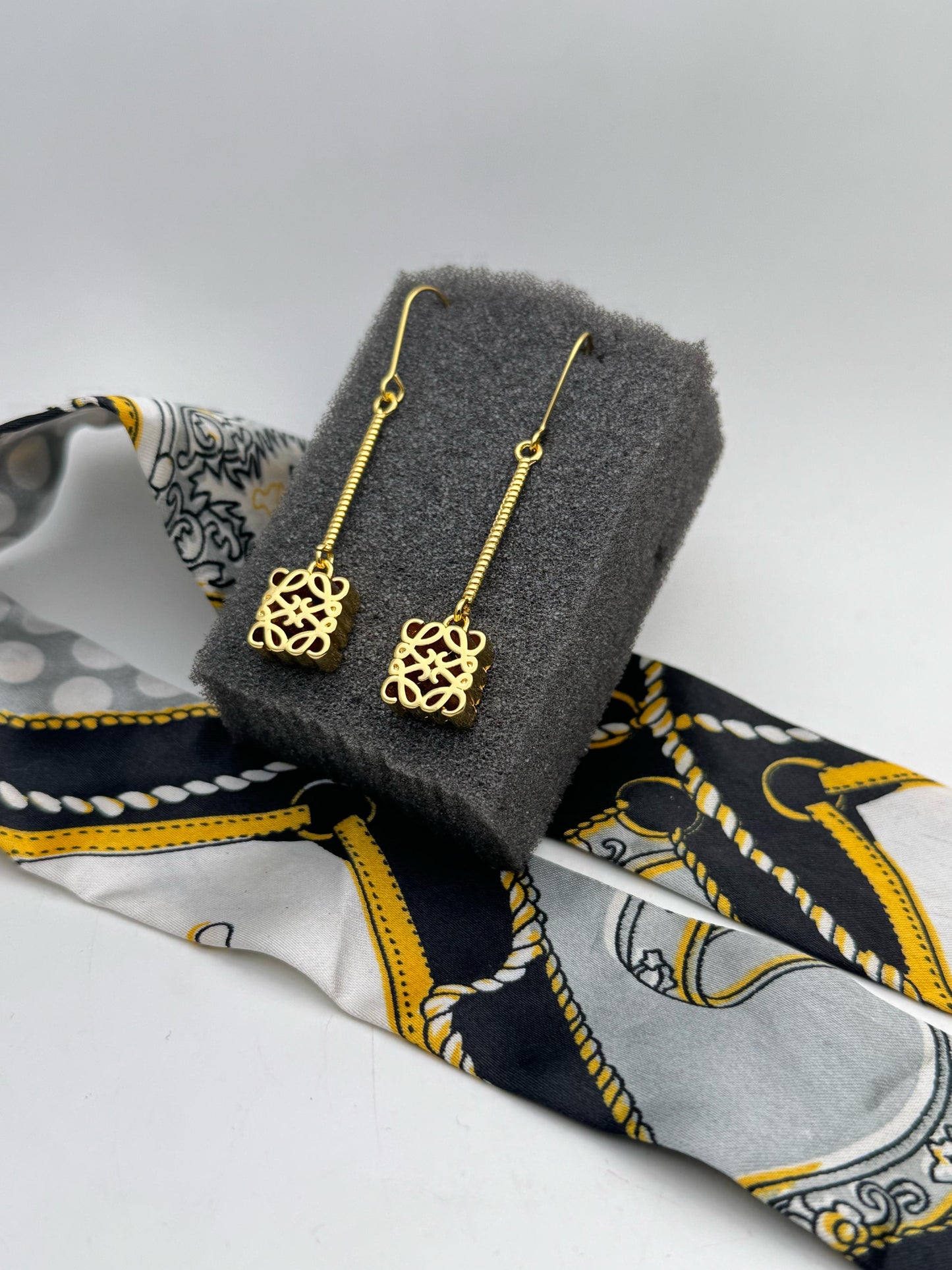 Gold Filigree Drop Earrings | Elegant Long Dangle Earrings for Women