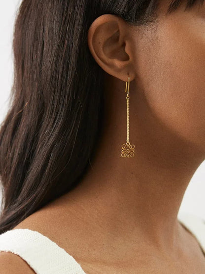 Gold Filigree Drop Earrings | Elegant Long Dangle Earrings for Women