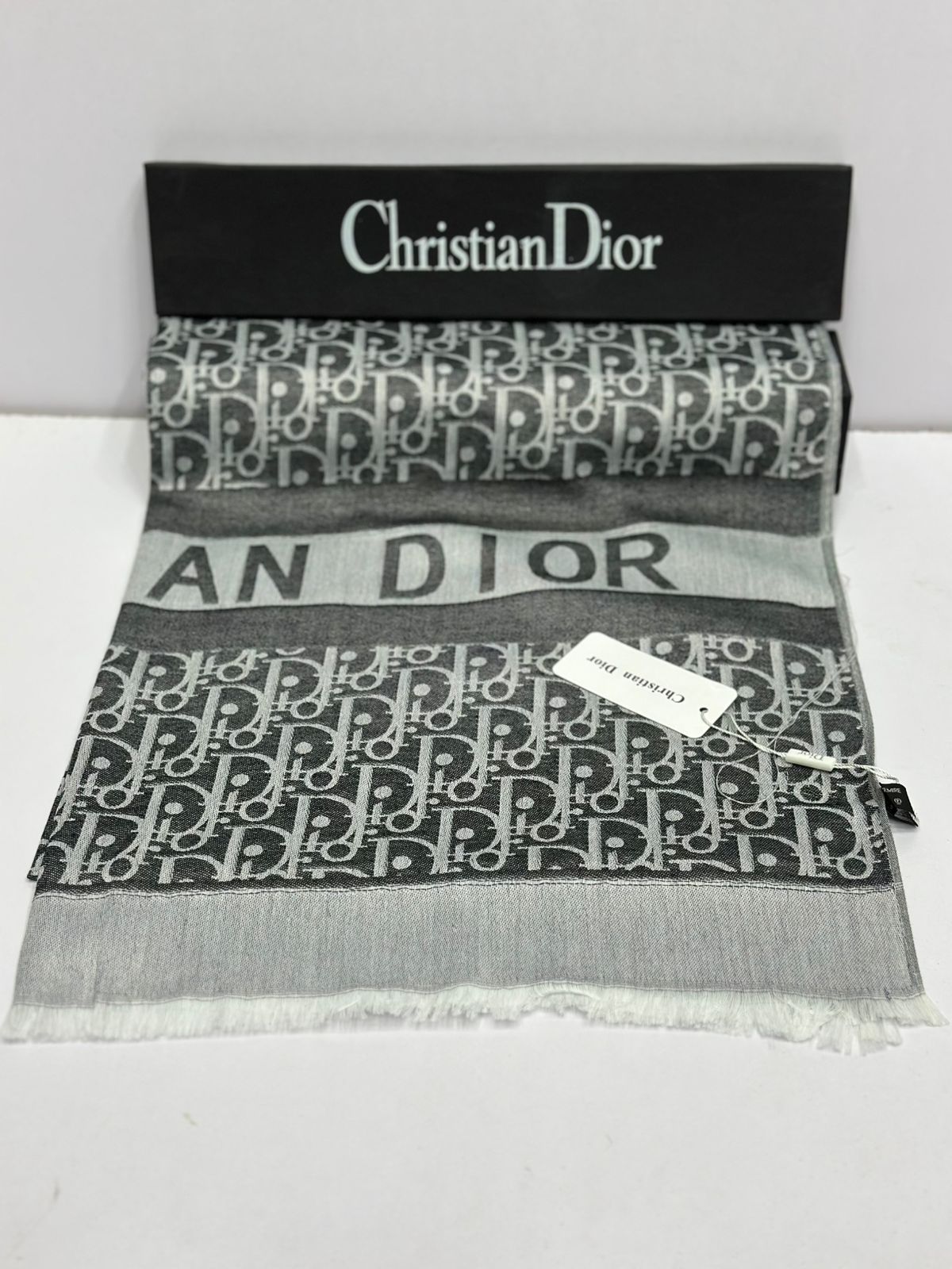 Monogram Luxe Pashmina Scarf for Women – Premium Soft Winter Wrap