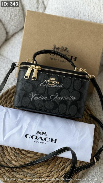 Mini Box Crossbody Bag | Monogram Canvas Top Handle Purse